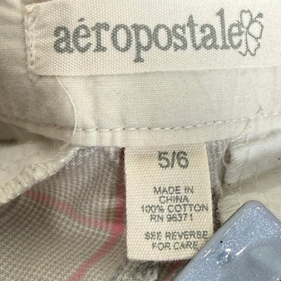 Y2k Aeropostale Gray Pink Plaid Cuffed Shorts Whimsy Twee Preppy Coquette 5 6 - Picture 4 of 5